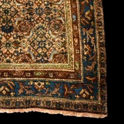 Tapis Bidjar ancien, 134 cm x 196 cm, laine nouée main en Iran, Perse, fin du XIXème siècle-photo-5