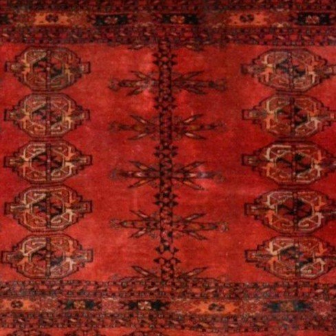 Carpet, Complete Turkmen Chouval, 143 X 185 Cm, Hand-knotted Wool On Wool & Linen, 19th Century -photo-3