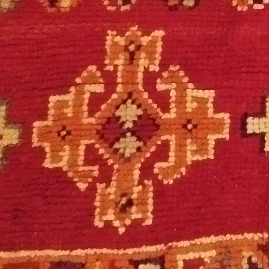 Tapis Oulad Bousbaa De Chennana, 148 cm x 393 cm, laine sur laine nouée main, Maroc avant 1950-photo-6