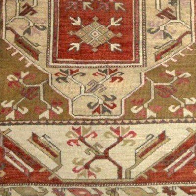 Milas Rug, 124 X 226 Cm, Wool On Wool Hand Knotted Circa 1970-1980 In Türkiye, Perfect Condition-photo-4