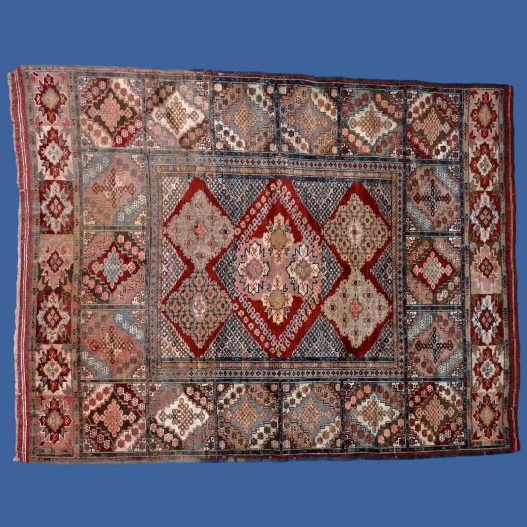 Tapis Kaboul de mariage, 119 cm x 162 cm, soie sur soie nouées main vers 1950 en Afghanistan-photo-2