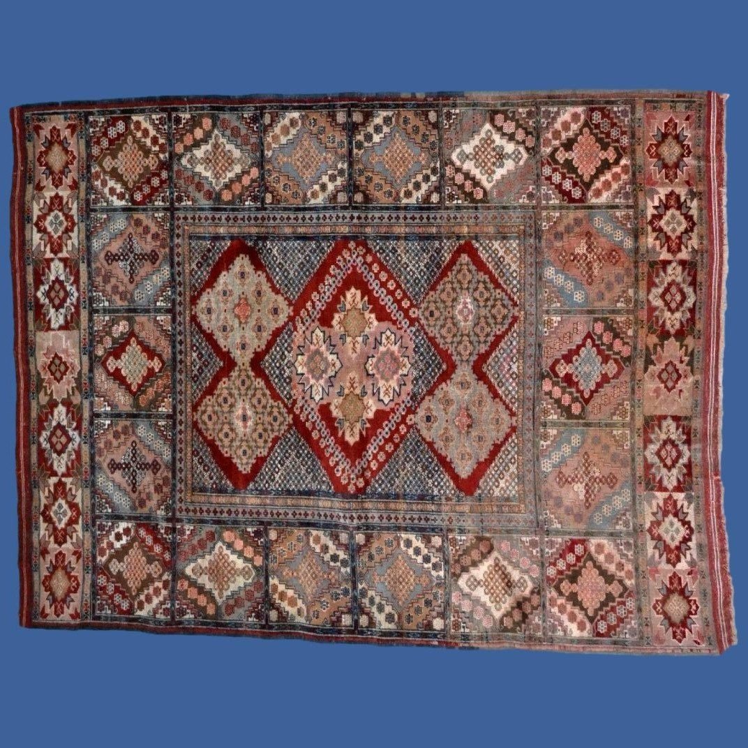 Tapis Kaboul de mariage, 119 cm x 162 cm, soie sur soie nouées main vers 1950 en Afghanistan-photo-3