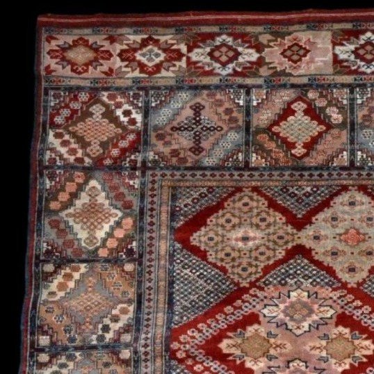 Tapis Kaboul de mariage, 119 cm x 162 cm, soie sur soie nouées main vers 1950 en Afghanistan-photo-4