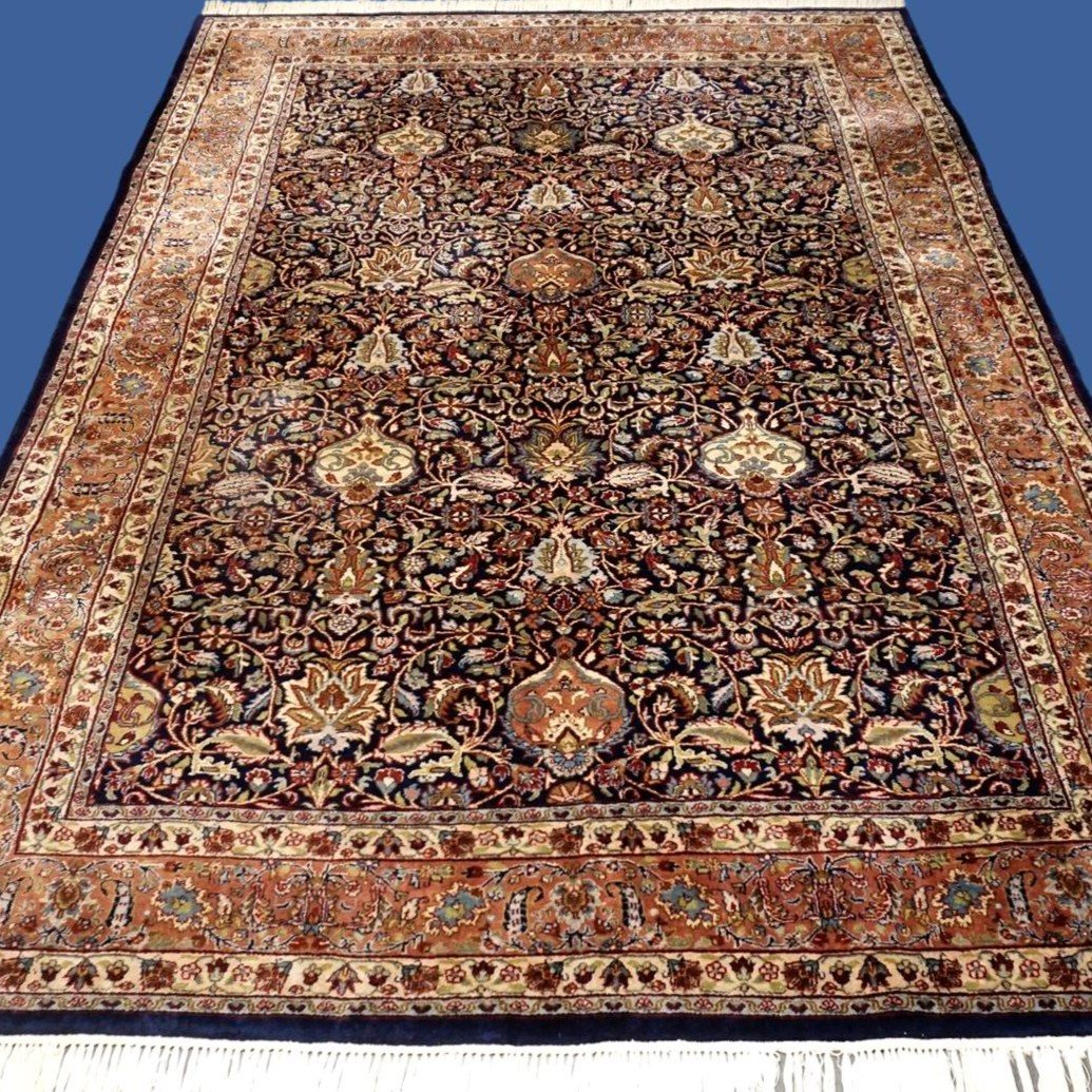 Indo-persian Tabriz Rug, 200 Cm X 295 Cm, Hand-knotted Wool Circa 1960-1970, In Perfect Condition