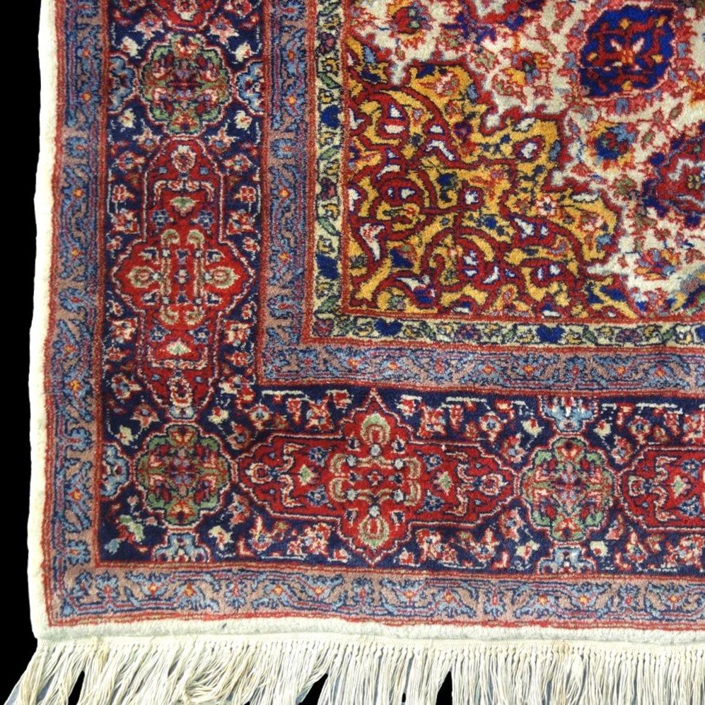 Indo-persian Tabriz Rug, 140 Cm X 230 Cm, Hand-knotted Wool Circa 1980, In Perfect Condition-photo-4