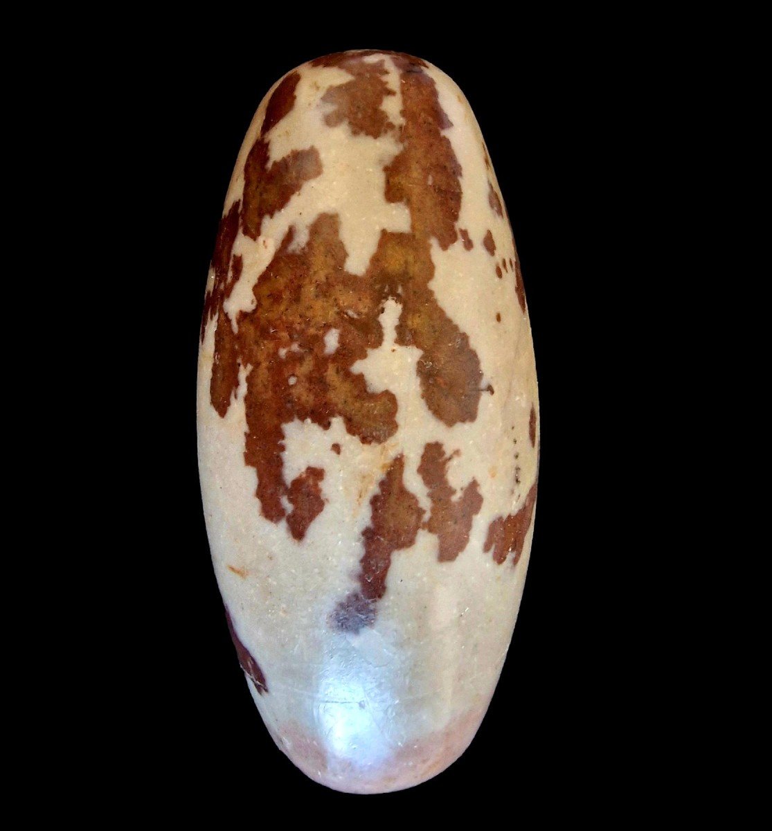 Pierre - Shiva Lingam, grande taille, Longueur 19,2 cm rivière de narmada, Inde, culte de Shiva-photo-3