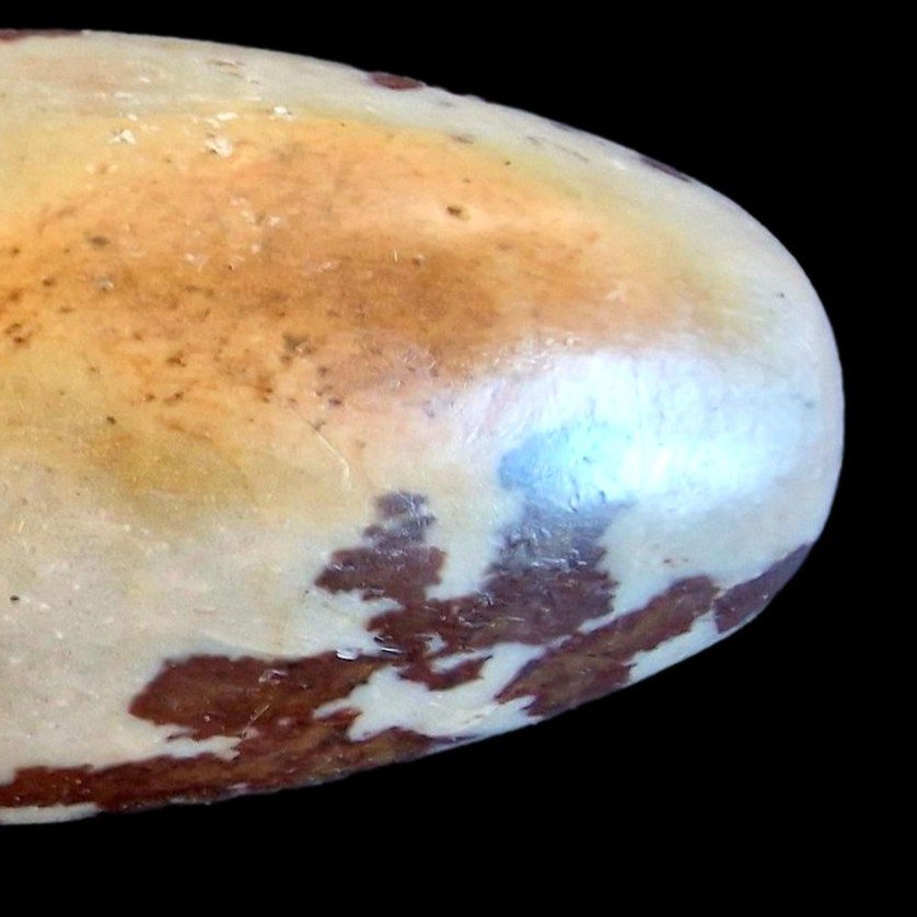 Pierre - Shiva Lingam, grande taille, Longueur 19,2 cm rivière de narmada, Inde, culte de Shiva-photo-1