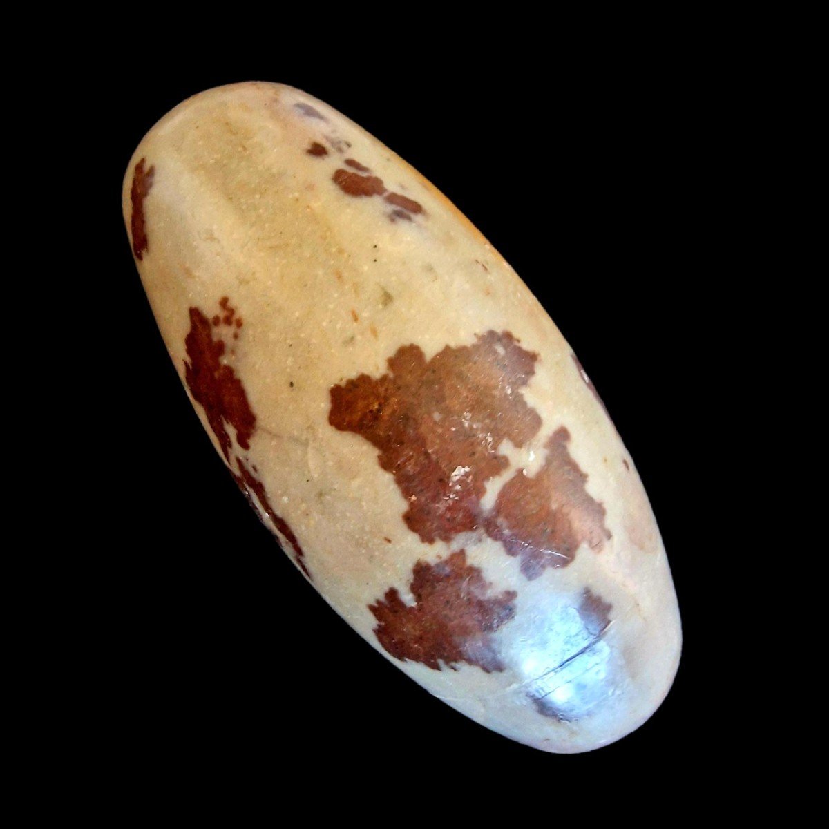 Pierre - Shiva Lingam, grande taille, Longueur 19,2 cm rivière de narmada, Inde, culte de Shiva-photo-2