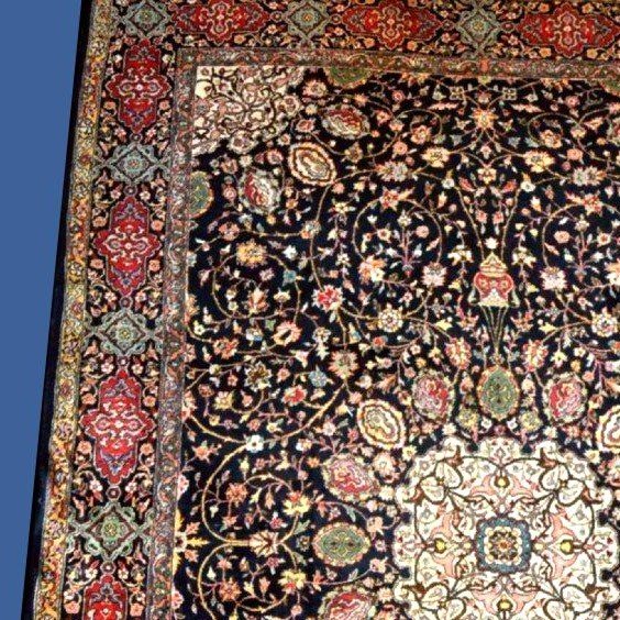 Tabriz Rug, 202 Cm X 320 Cm, Ardebil Decor, Hand-knotted Wool Circa 1980 In Perfect Condition-photo-4