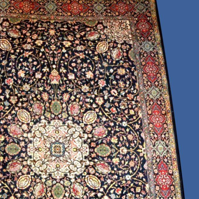 Tabriz Rug, 202 Cm X 320 Cm, Ardebil Decor, Hand-knotted Wool Circa 1980 In Perfect Condition-photo-1