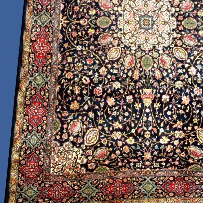 Tabriz Rug, 202 Cm X 320 Cm, Ardebil Decor, Hand-knotted Wool Circa 1980 In Perfect Condition-photo-2