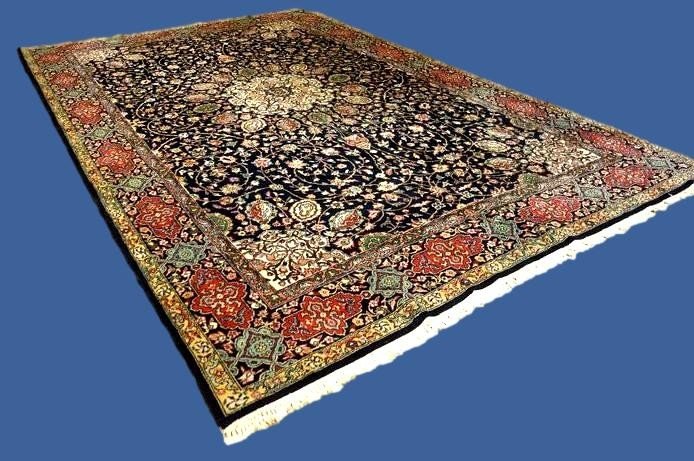 Tabriz Rug, 202 Cm X 320 Cm, Ardebil Decor, Hand-knotted Wool Circa 1980 In Perfect Condition-photo-5