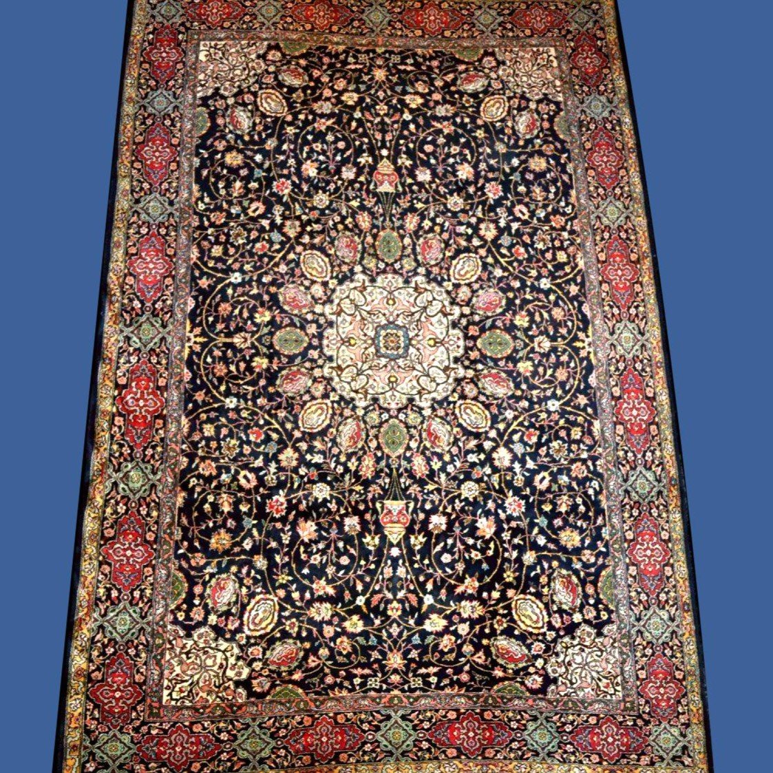 Tabriz Rug, 202 Cm X 320 Cm, Ardebil Decor, Hand-knotted Wool Circa 1980 In Perfect Condition