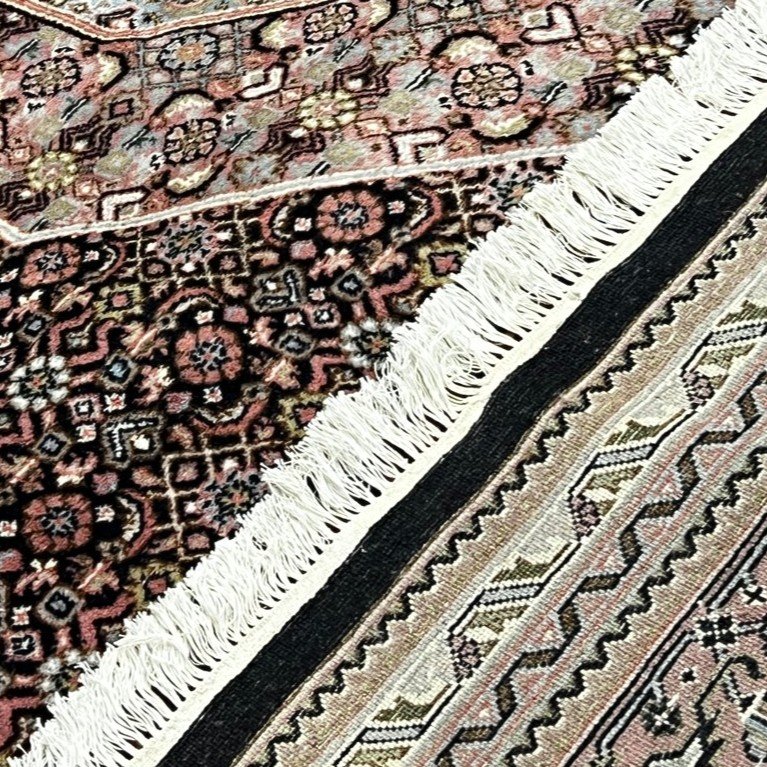 Tapis Moud Mahi, 235 x 380 cm, famille des Tabriz, laine nouée main vers 1980, en très bon état-photo-8