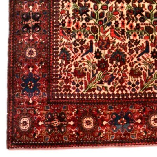 Tapis Sarough, 130 cm x 194 cm, laine kork nouée main en Iran, milieu XXème en très bon état-photo-2