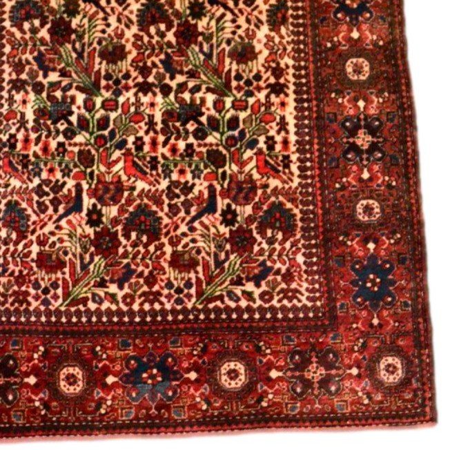 Tapis Sarough, 130 cm x 194 cm, laine kork nouée main en Iran, milieu XXème en très bon état-photo-3