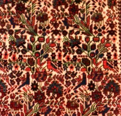 Tapis Sarough, 130 cm x 194 cm, laine kork nouée main en Iran, milieu XXème en très bon état-photo-4