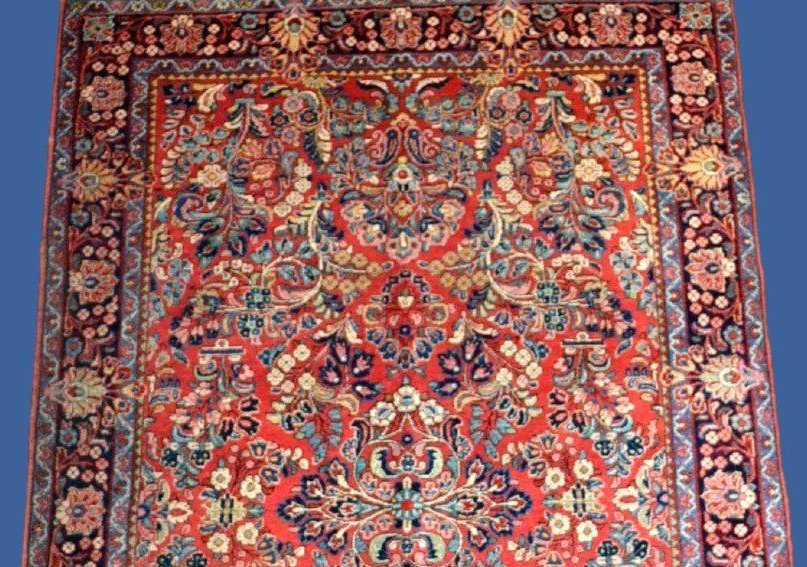 American Sarough Rug, 350 X 655 Cm, Hand-knotted Wool Circa 1960 In Iran, In Excellent Condition-photo-2