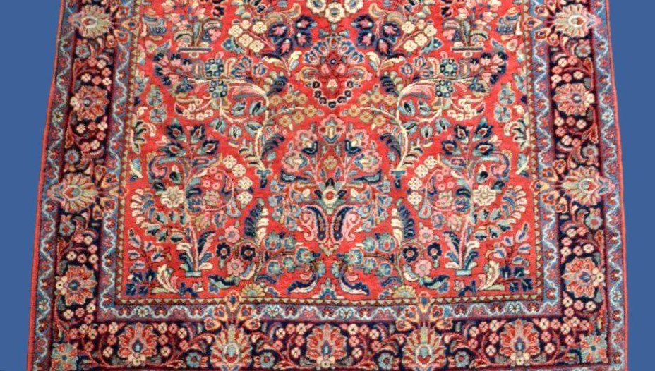 American Sarough Rug, 350 X 655 Cm, Hand-knotted Wool Circa 1960 In Iran, In Excellent Condition-photo-4