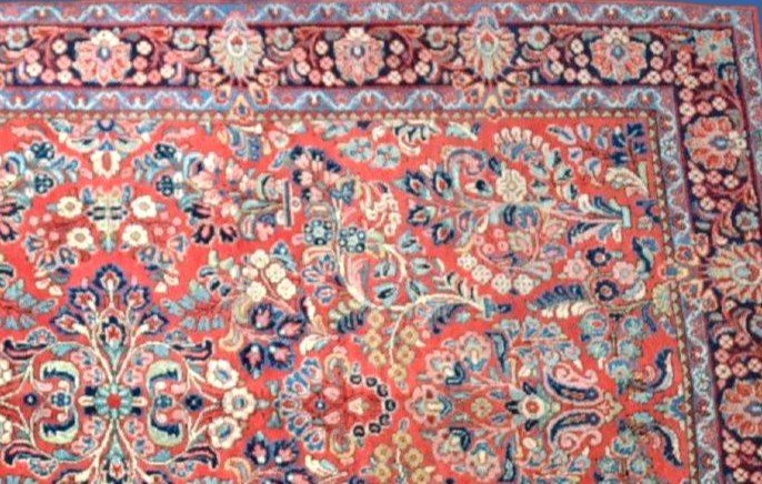 American Sarough Rug, 350 X 655 Cm, Hand-knotted Wool Circa 1960 In Iran, In Excellent Condition-photo-3