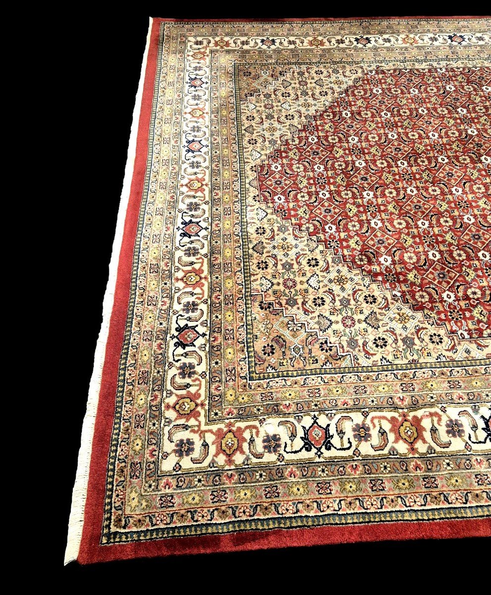 Moud Mahi Rug, 250 X 300 Cm, Tabriz Family, Hand-knotted Wool Circa 1980, In Very Good Condition-photo-2