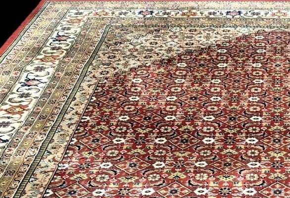 Tapis Moud Mahi, 250 x 300 cm, famille des Tabriz, laine nouée main vers 1980, en très bon état-photo-1