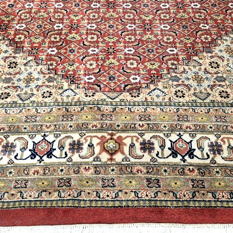 Tapis Moud Mahi, 250 x 300 cm, famille des Tabriz, laine nouée main vers 1980, en très bon état-photo-5