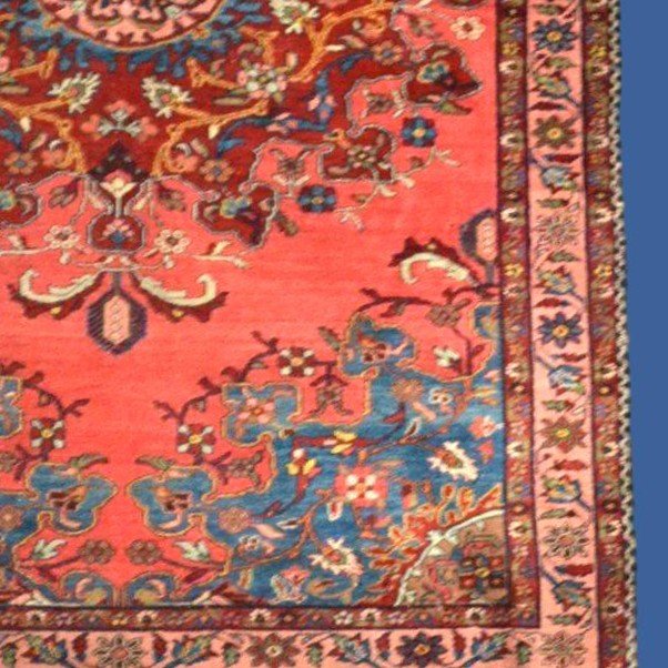 Antique Tafresh Rug, 142 X 196 Cm, Hand-knotted Wool In Iran At The Beginning Of The 20th Century-photo-5