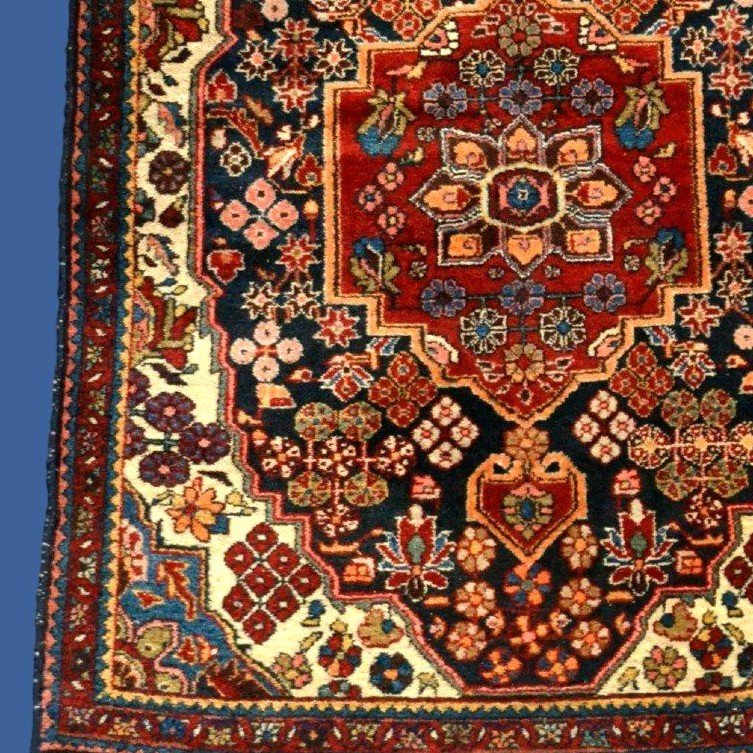 Antique Mechkabad Rug, 108 X 145 Cm, Hand-knotted Wool In Iran, Early 20th Century-photo-3