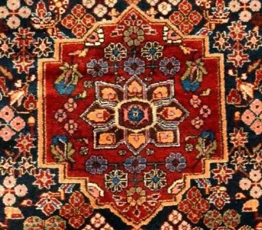 Antique Mechkabad Rug, 108 X 145 Cm, Hand-knotted Wool In Iran, Early 20th Century-photo-5