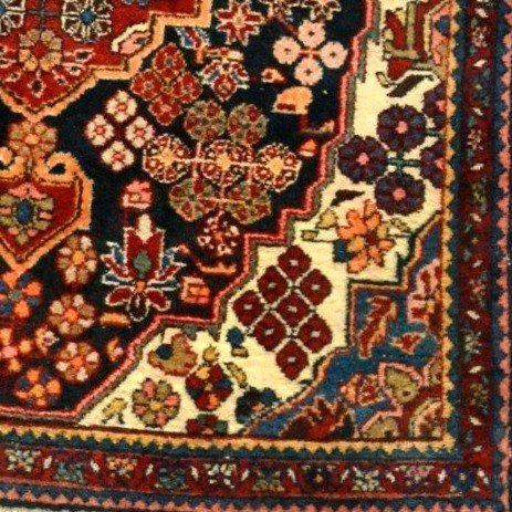 Antique Mechkabad Rug, 108 X 145 Cm, Hand-knotted Wool In Iran, Early 20th Century-photo-7