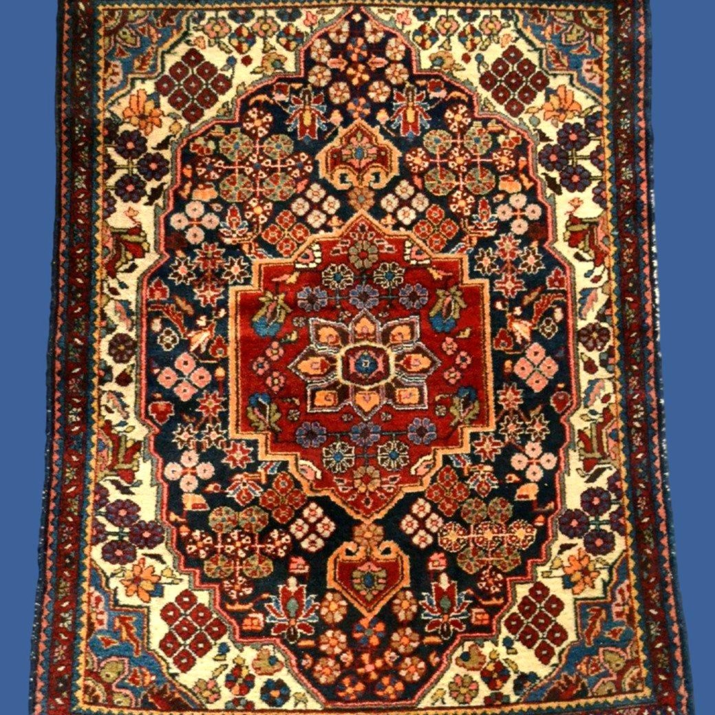 Antique Mechkabad Rug, 108 X 145 Cm, Hand-knotted Wool In Iran, Early 20th Century