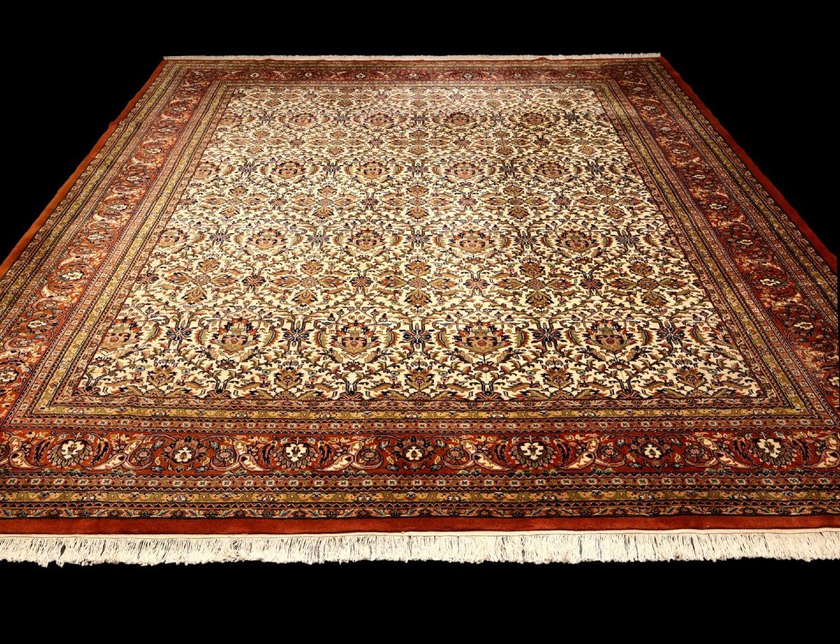 Sarough Rug, 300 X 388 Cm, Hand-knotted Wool, Good Size Rug Circa 1980, Very Good Condition-photo-2