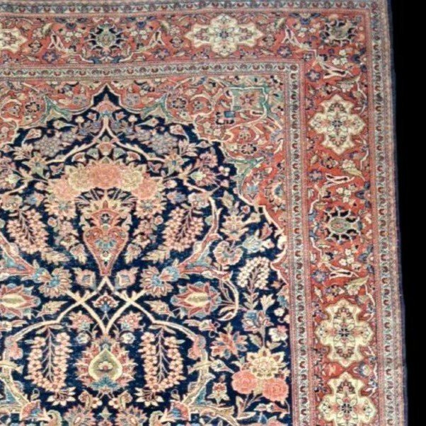 Kashan Carpet, 133 X 204 Cm, Wool & Silk Hand-knotted In Iran, First Part Of The 20th Century-photo-1