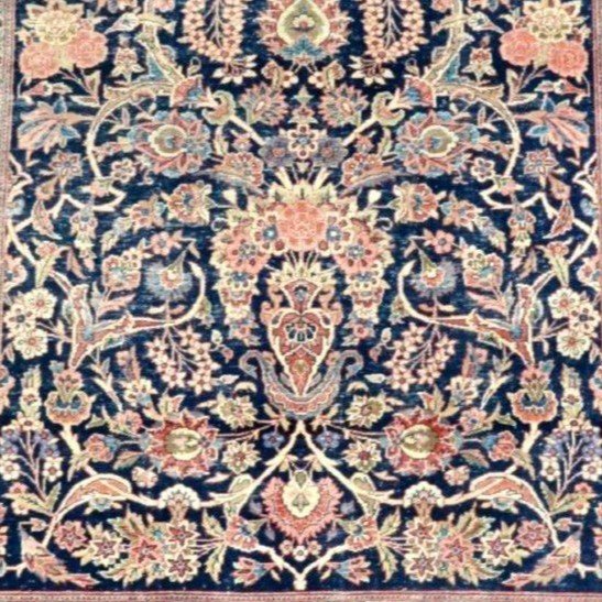 Kashan Carpet, 133 X 204 Cm, Wool & Silk Hand-knotted In Iran, First Part Of The 20th Century-photo-6