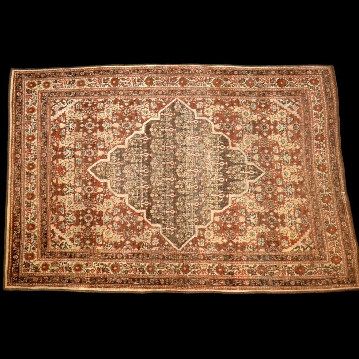 Antique Tabriz Rug Hadji Jalili, 122 X 182 Cm, Hand-knotted Wool & Silk, Iran, Persia, Kadjar-photo-3