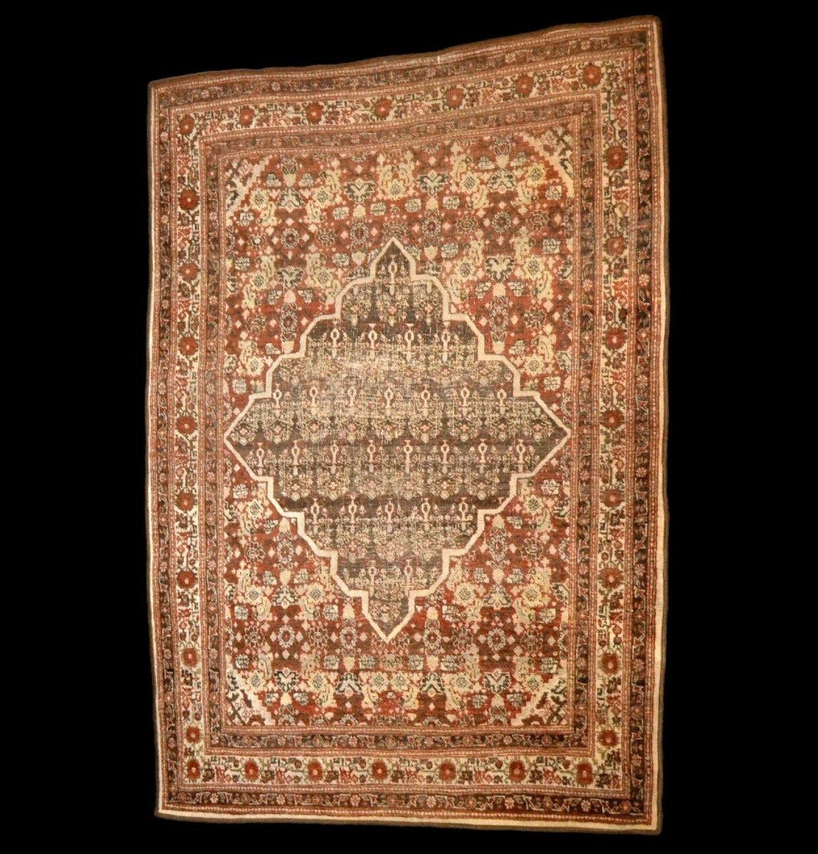 Antique Tabriz Rug Hadji Jalili, 122 X 182 Cm, Hand-knotted Wool & Silk, Iran, Persia, Kadjar-photo-1