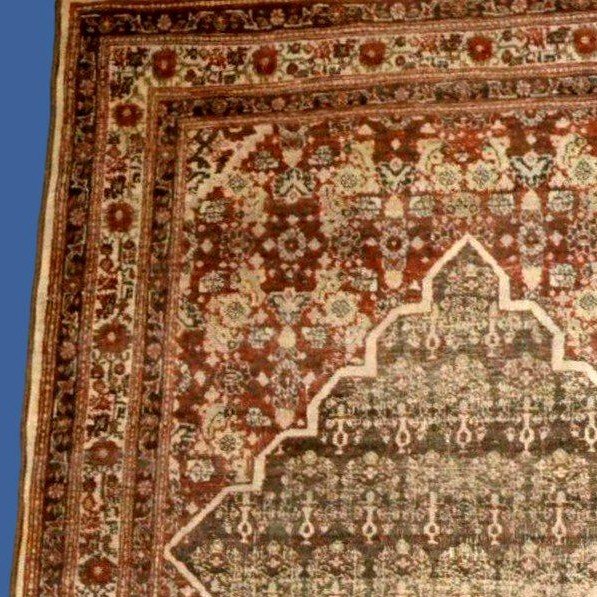 Antique Tabriz Rug Hadji Jalili, 122 X 182 Cm, Hand-knotted Wool & Silk, Iran, Persia, Kadjar-photo-2