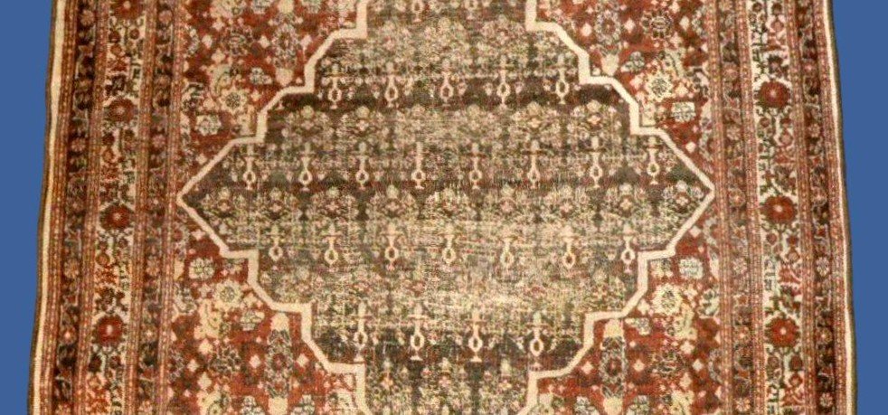 Antique Tabriz Rug Hadji Jalili, 122 X 182 Cm, Hand-knotted Wool & Silk, Iran, Persia, Kadjar-photo-4