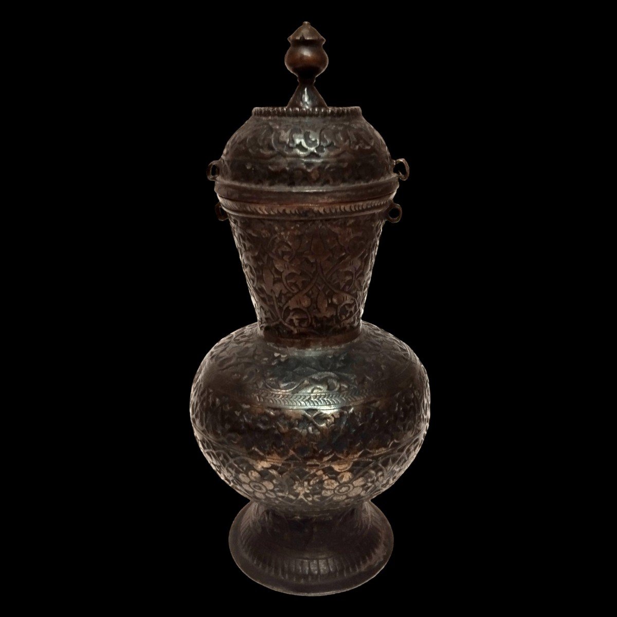 Ewer, Central Asia, Bukhara Region, Heavily Decorated Object, Engravings On Tinned Bronze-photo-4