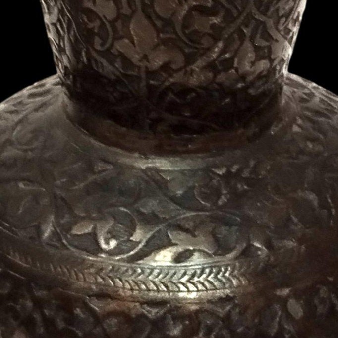 Ewer, Central Asia, Bukhara Region, Heavily Decorated Object, Engravings On Tinned Bronze