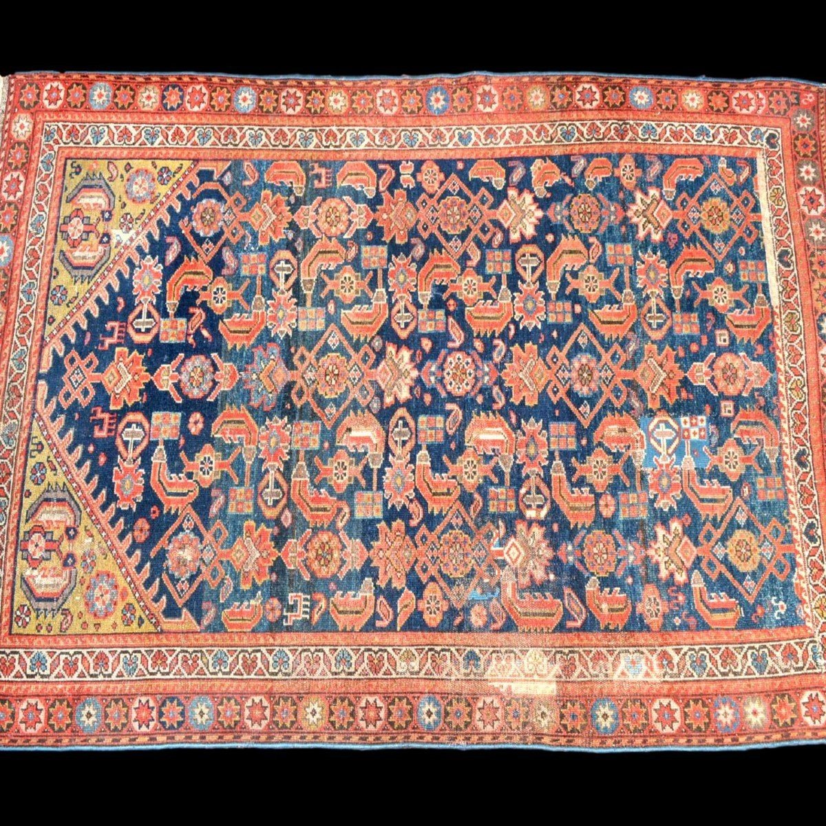 Antique Tchi-tchi Wedding Carpet, 142 X 193, Hand-knotted Wool, Chechnya, 1924, Caucasus -photo-3