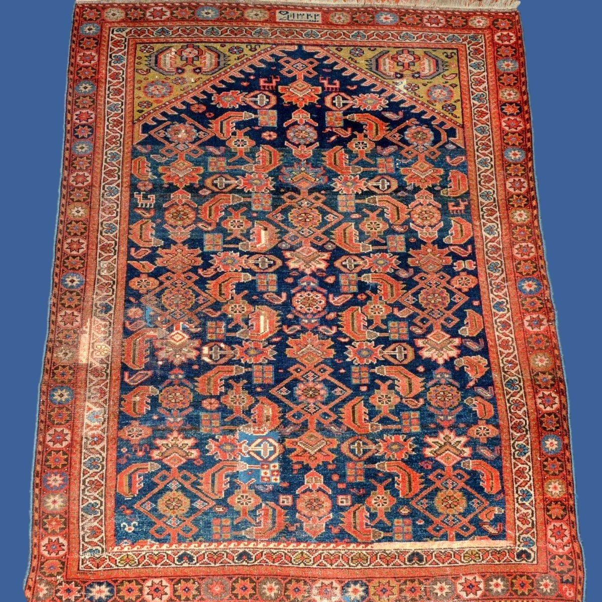 Antique Tchi-tchi Wedding Carpet, 142 X 193, Hand-knotted Wool, Chechnya, 1924, Caucasus -photo-4