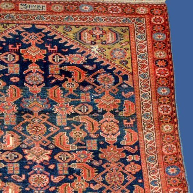 Antique Tchi-tchi Wedding Carpet, 142 X 193, Hand-knotted Wool, Chechnya, 1924, Caucasus -photo-3