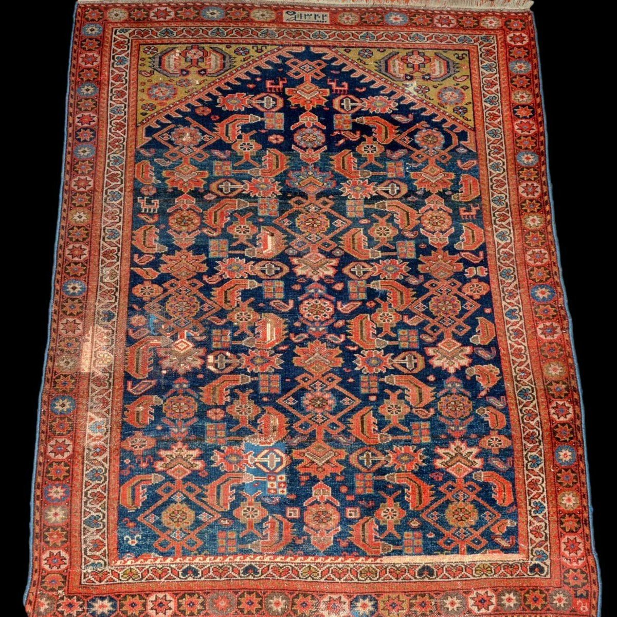 Antique Tchi-tchi Wedding Carpet, 142 X 193, Hand-knotted Wool, Chechnya, 1924, Caucasus -photo-8