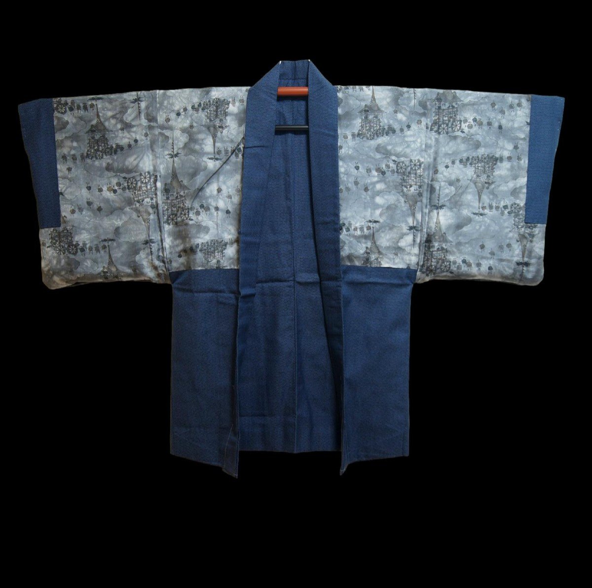 Kimono And Its Traditional Haori, Tsumugi In Silk On Silk, Japan Circa 1980, Never Used-photo-5