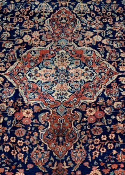 Pair Of Antique Sarouk Rugs, 135 X 197 Cm, Hand-knotted Kork Wool In Iran Circa 1900 - 1920-photo-3