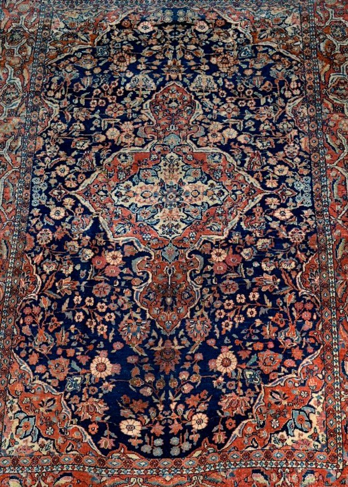 Pair Of Antique Sarouk Rugs, 135 X 197 Cm, Hand-knotted Kork Wool In Iran Circa 1900 - 1920-photo-4