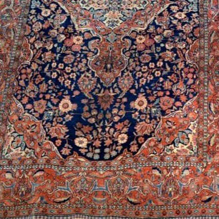 Pair Of Antique Sarouk Rugs, 135 X 197 Cm, Hand-knotted Kork Wool In Iran Circa 1900 - 1920-photo-5