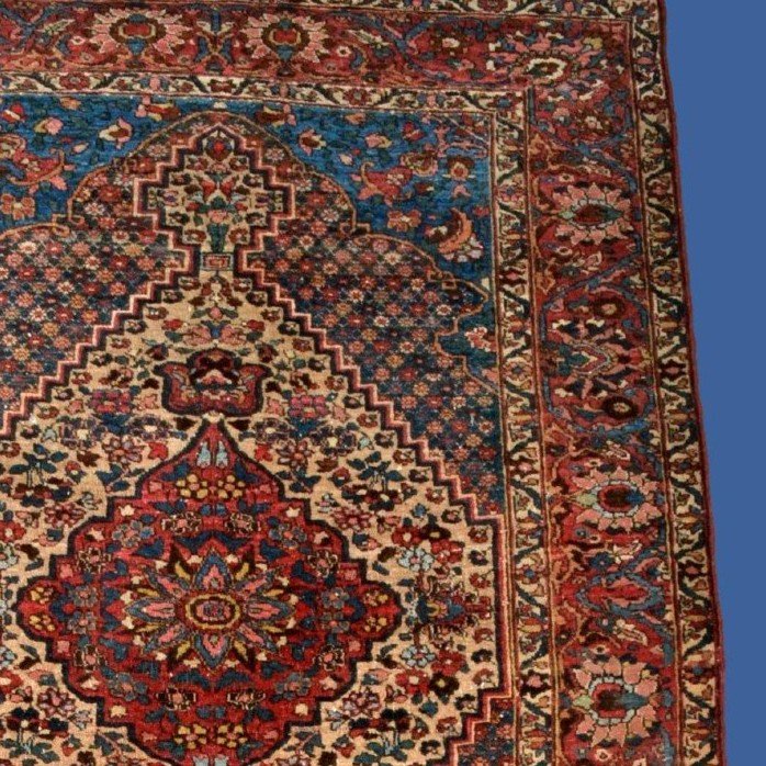 Antique Bakhtiar Carpet, 137 Cm X 203 Cm, Hand-knotted Wool In Persia, Iran, Late 19th Century-photo-2